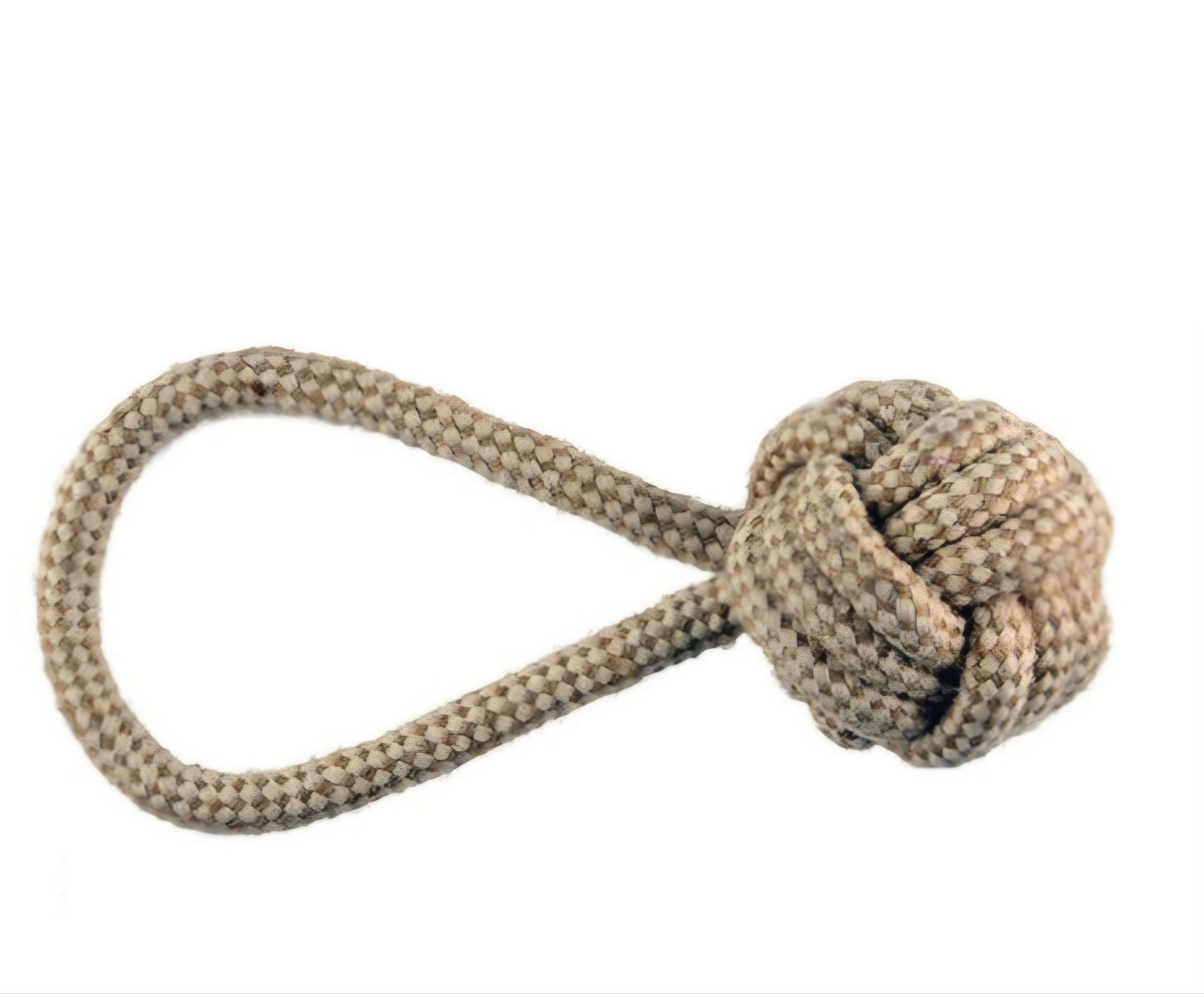 BALLE AVEC CORDE NATURELLE 19 CM