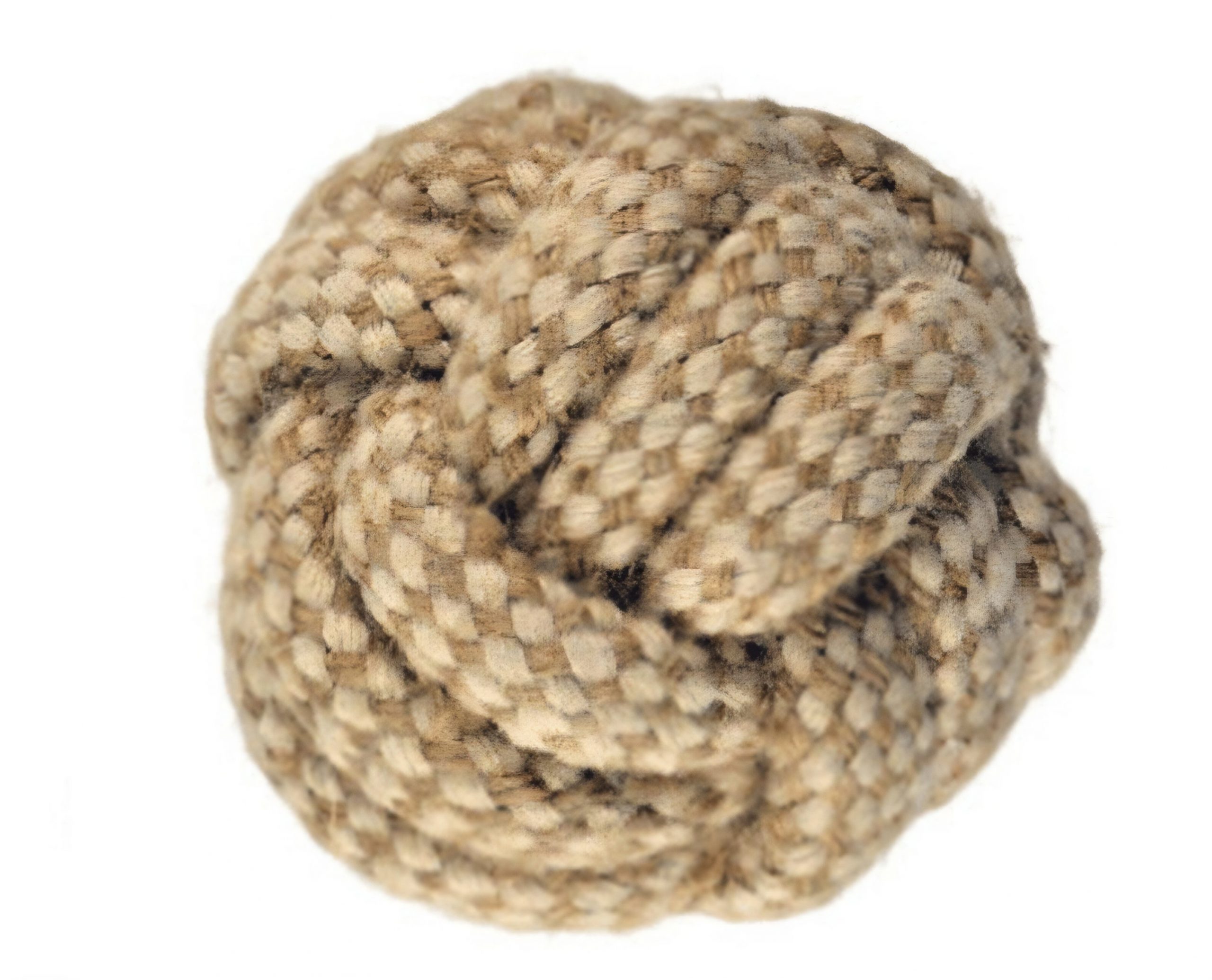 BALLE AVEC CORDE NATURELLE 7 CM