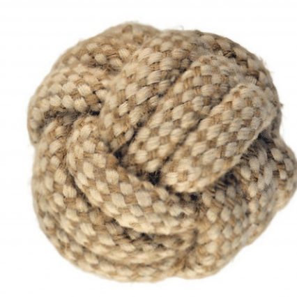 BALLE AVEC CORDE NATURELLE 5 CM