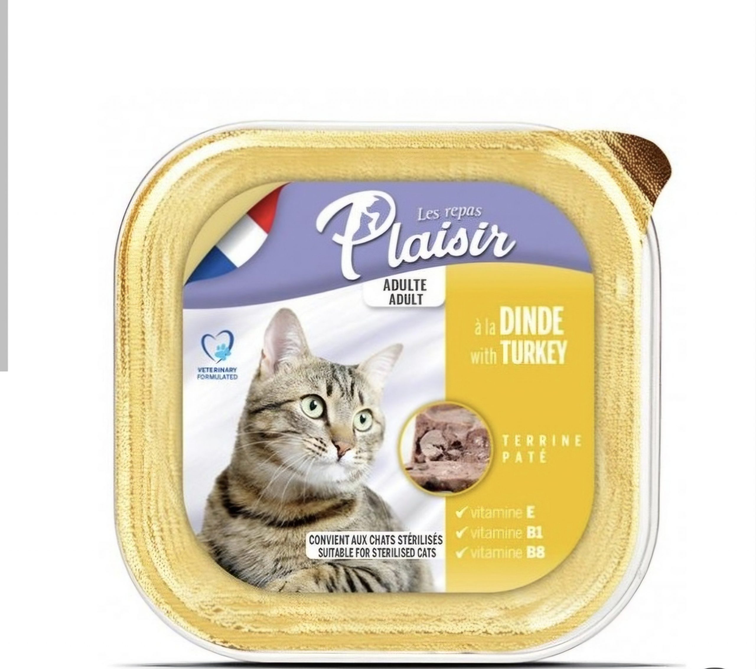 BARQUETTE PLAISIR PATE DINDE 100 GR