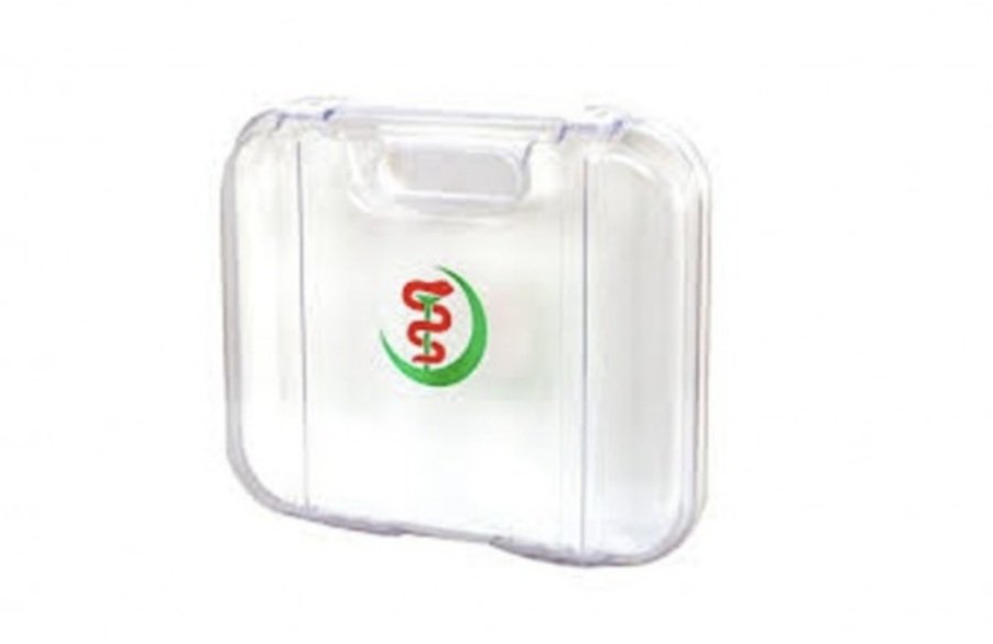 BOITE PHARMACIE VIDE TRANSPARENTE