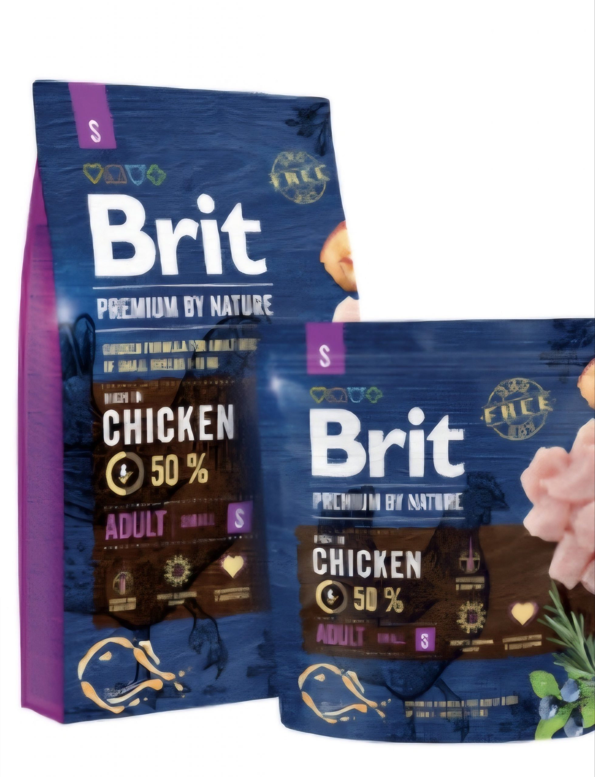 BRIT PREMIUM BY NATURE ADULTE S AU poulet 3kg