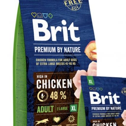 BRIT PREMIUM BY NATURE ADULTE XL AU poulet 15kg
