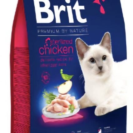BRIT PREMIUM BY NATURE POUR CHAT STERILISER POULET 8KG