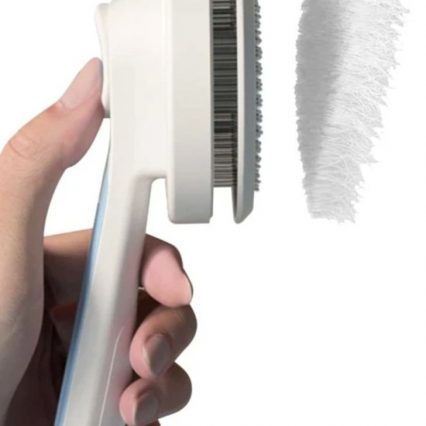 BROSSE BOUTTON METAL KEY PET COMB Q