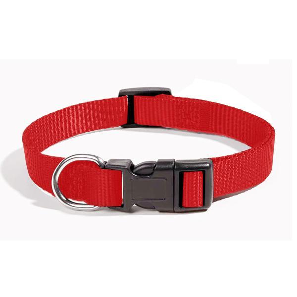 COLLIER NYLON 25MM ROUGE .