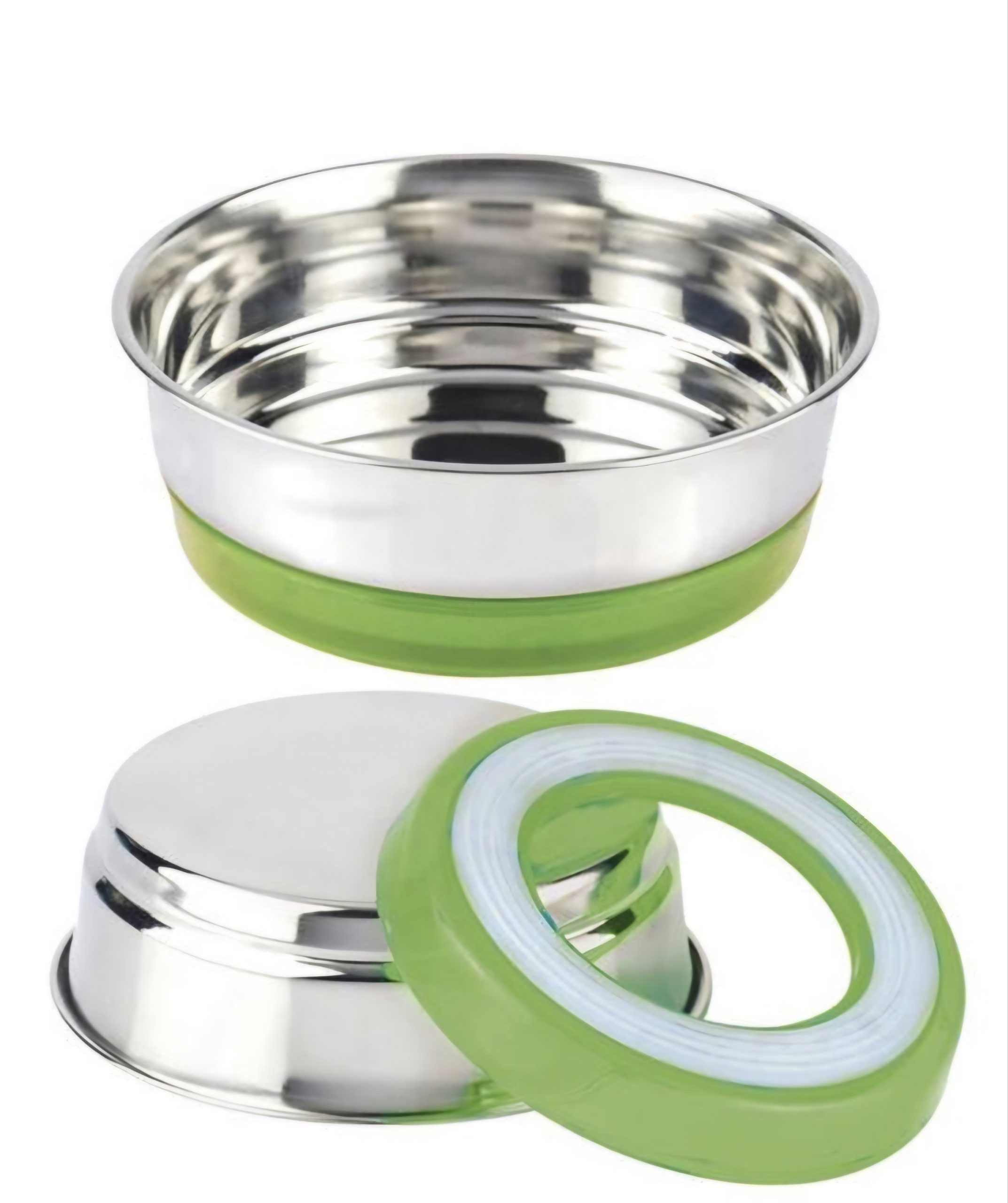 GAMELLE INOX FLUO VERT 470 ml.