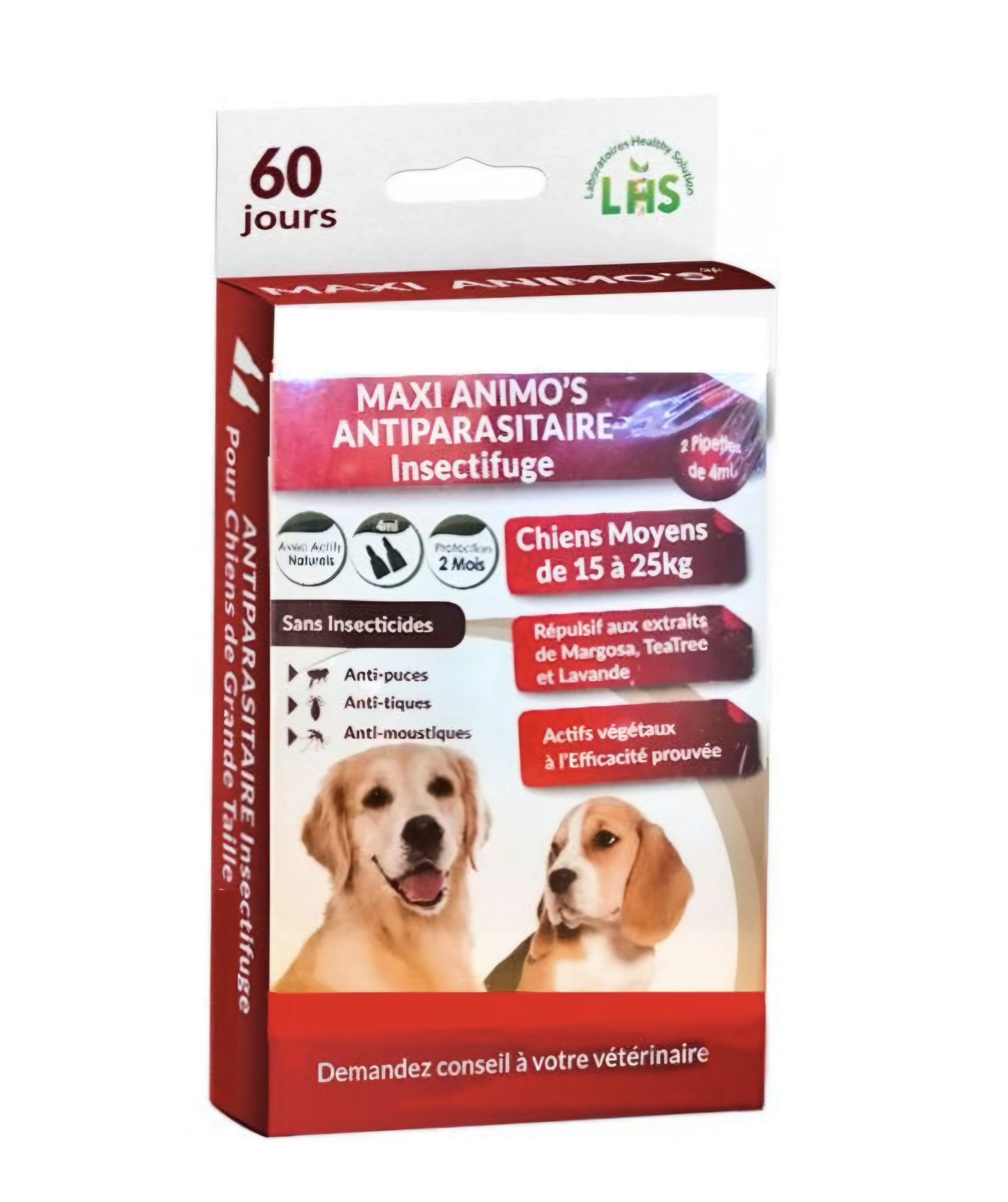 INSECTIFUGE MOYEN CHIEN 2*4 ML