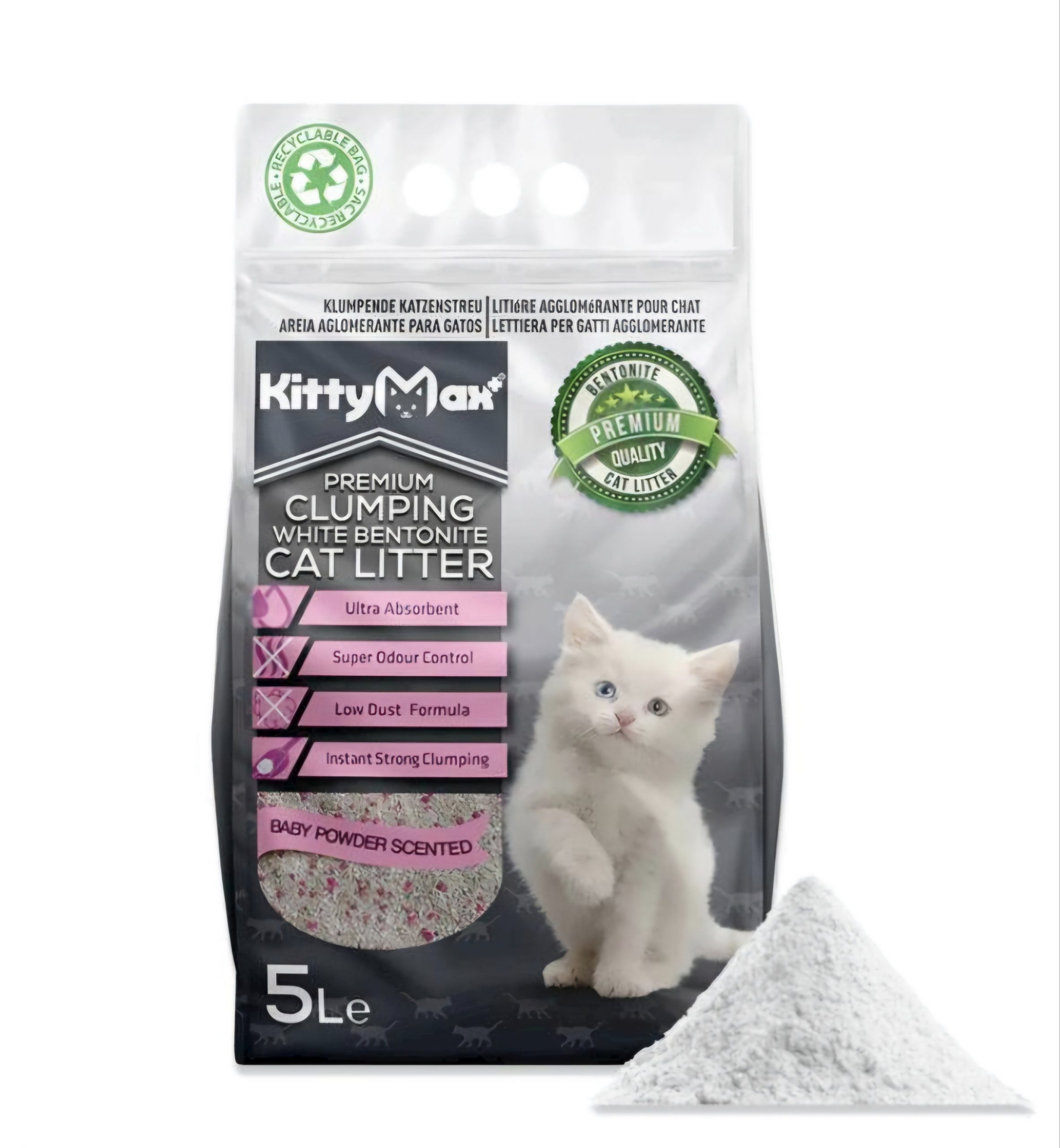 LITIERE BABY POWDER KITTY MAX AGG 5