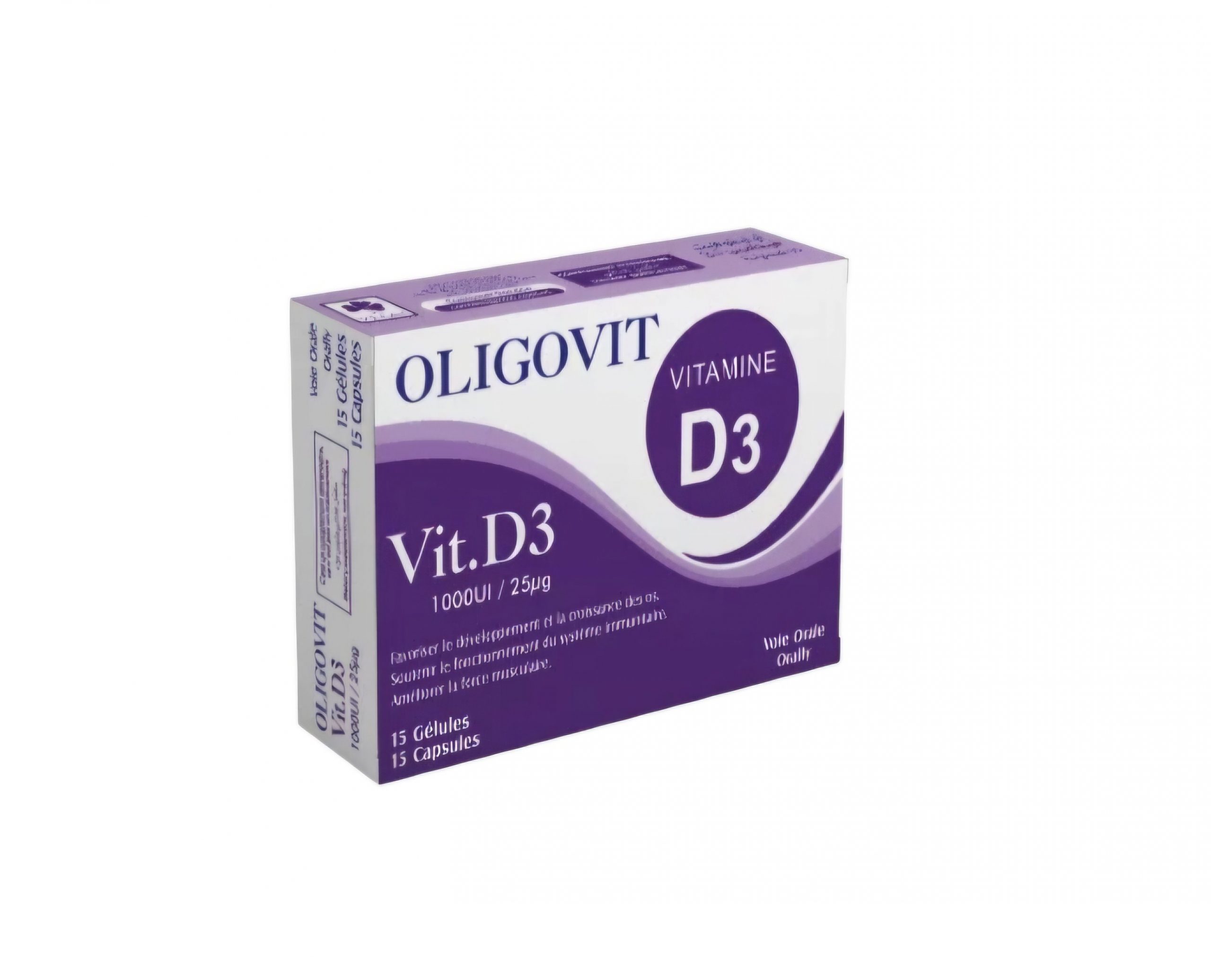 OLIGOVIT VITAMINE D3 BT/15 GELLULES