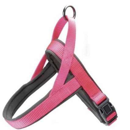 RECORDHarnais Nylon Fuchsia rembouré
