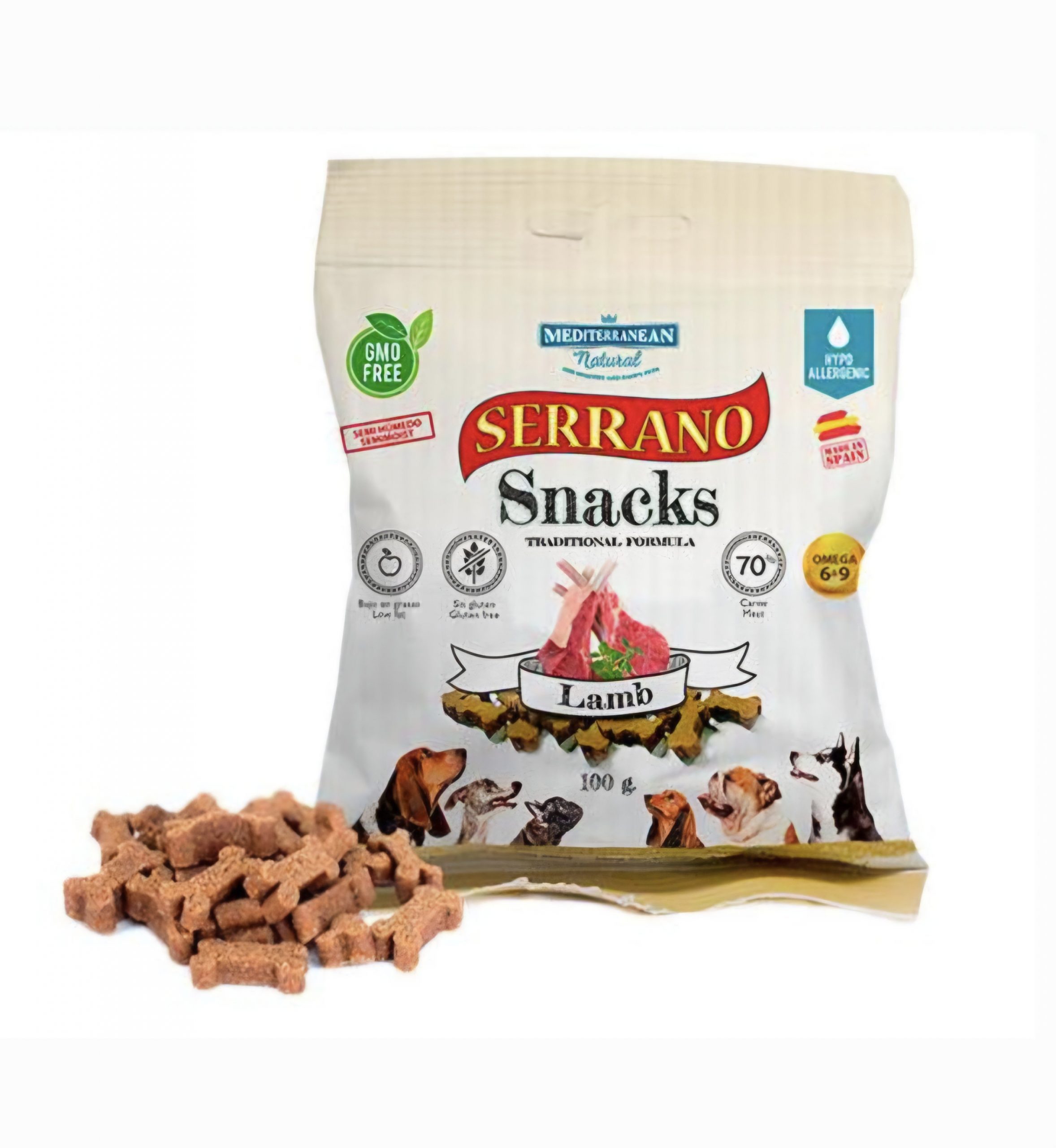 SERRANO SNACK DOGS 100G AGNEAU