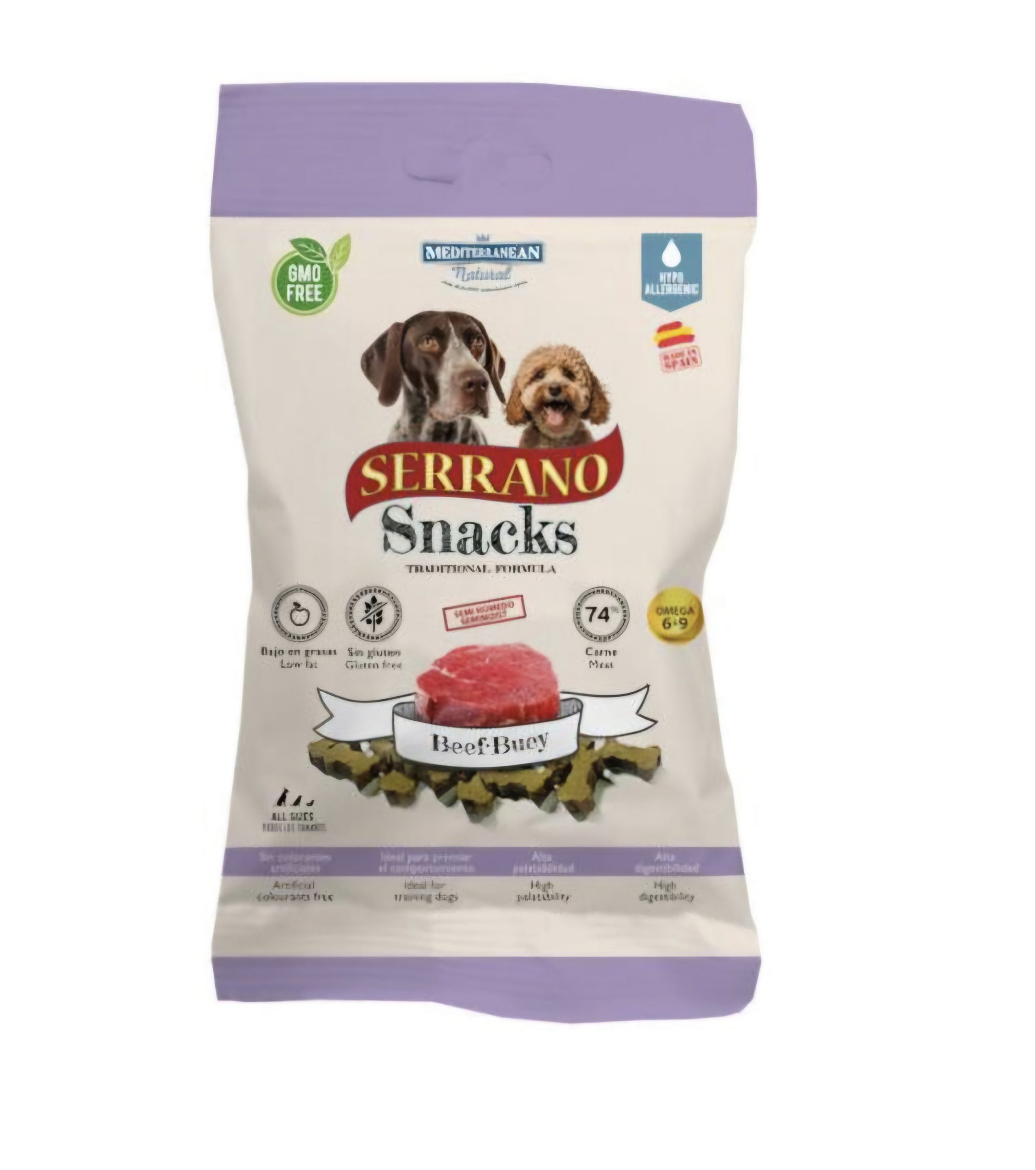 SERRANO SNACK DOGS 100G BOEUF
