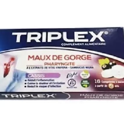 TRIPLEX MAUX DE GORGE CASSIS BT/16