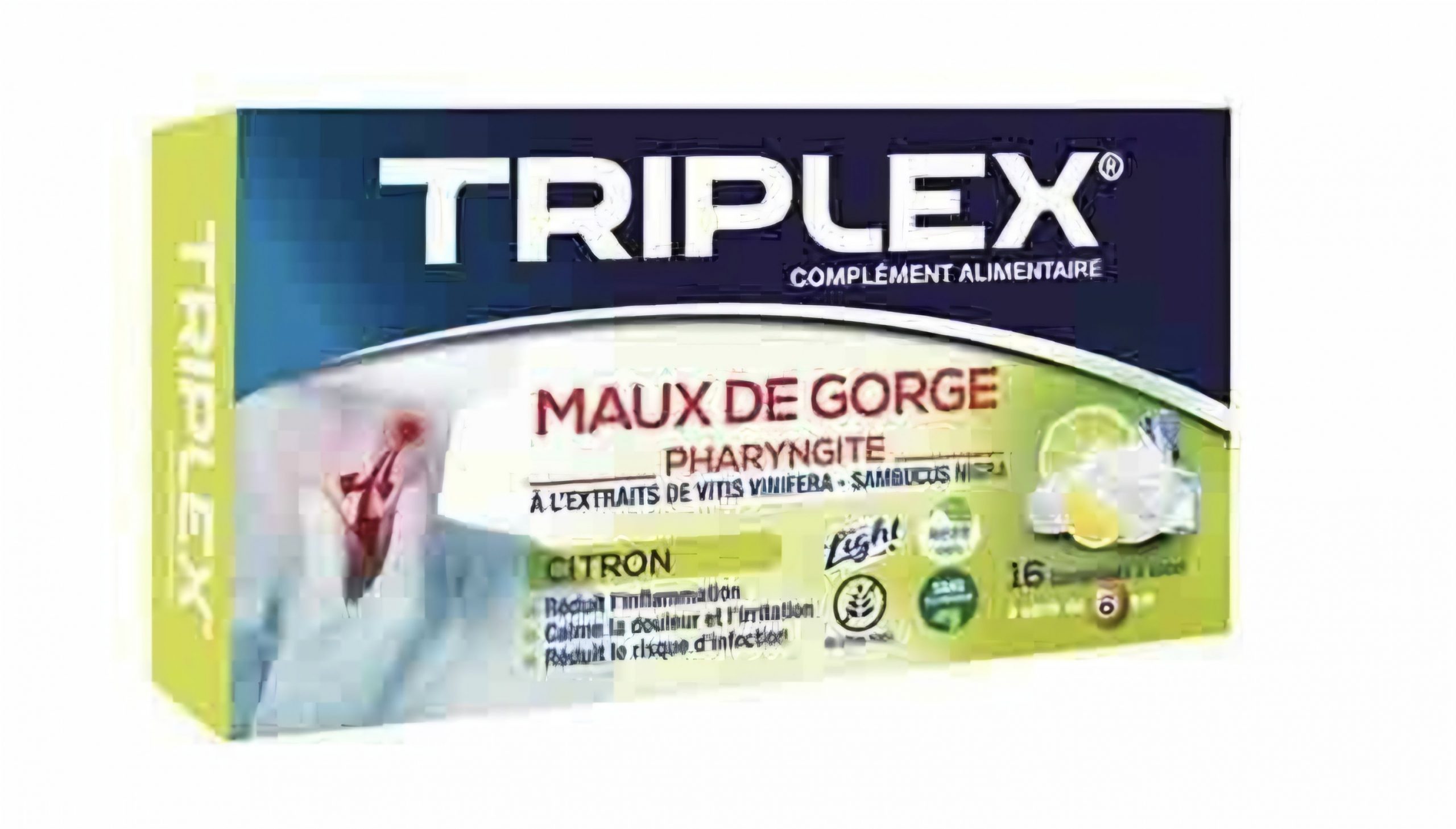 TRIPLEX MAUX DE GORGE CITRON BT/16