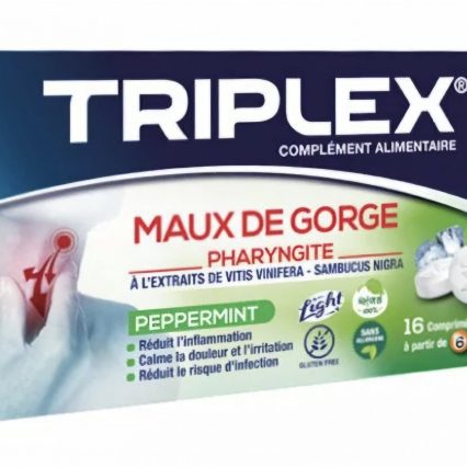 TRIPLEX MAUX DE GORGE MENTHE BT/16